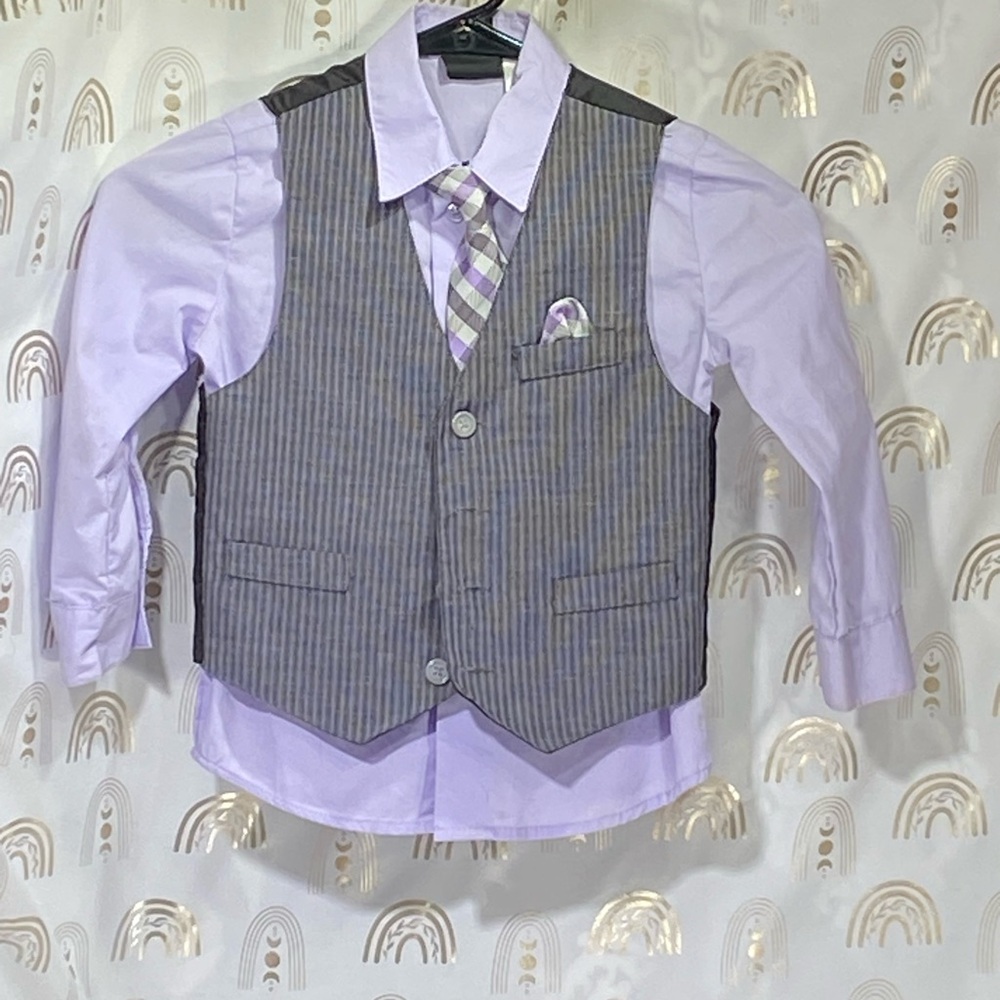Kids Lavender and Gray 4 peiceMatching Set